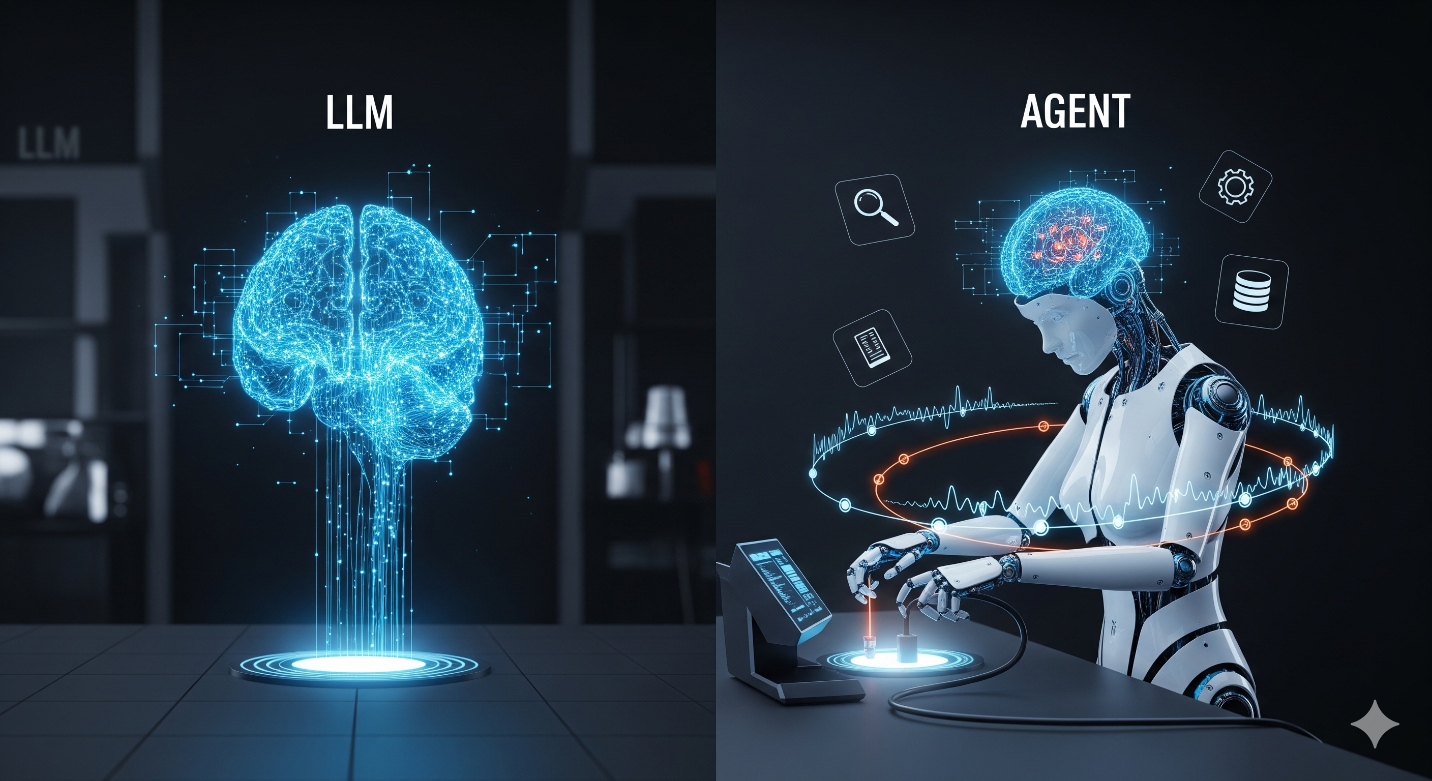 image from LLMs are Not Agents: Understanding the Fundamental Difference
